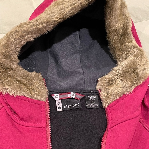 Marmot Hooded Furlong Lined Hooded Full Zip Jacket Soft Shell Fleece Size Medium - Picture 4 of 4